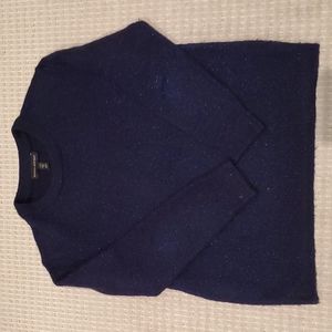 Banana Republic Navy Sparkly Crew Neck Wool Sweater